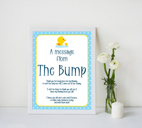 rubber ducky baby games, message from the bump baby game, printable baby games, baby shower games, rubber ducky baby theme, fun baby games, popular baby games
