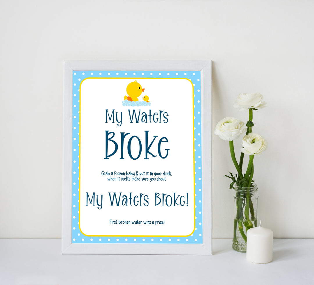 rubber ducky baby games, my waters broke baby game, printable baby games, baby shower games, rubber ducky baby theme, fun baby games, popular baby games