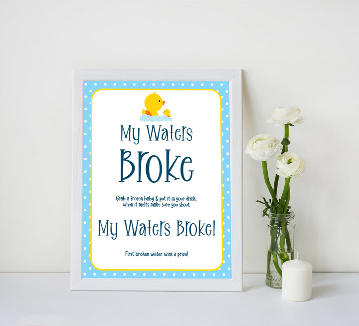 rubber ducky baby games, my waters broke baby game, printable baby games, baby shower games, rubber ducky baby theme, fun baby games, popular baby games