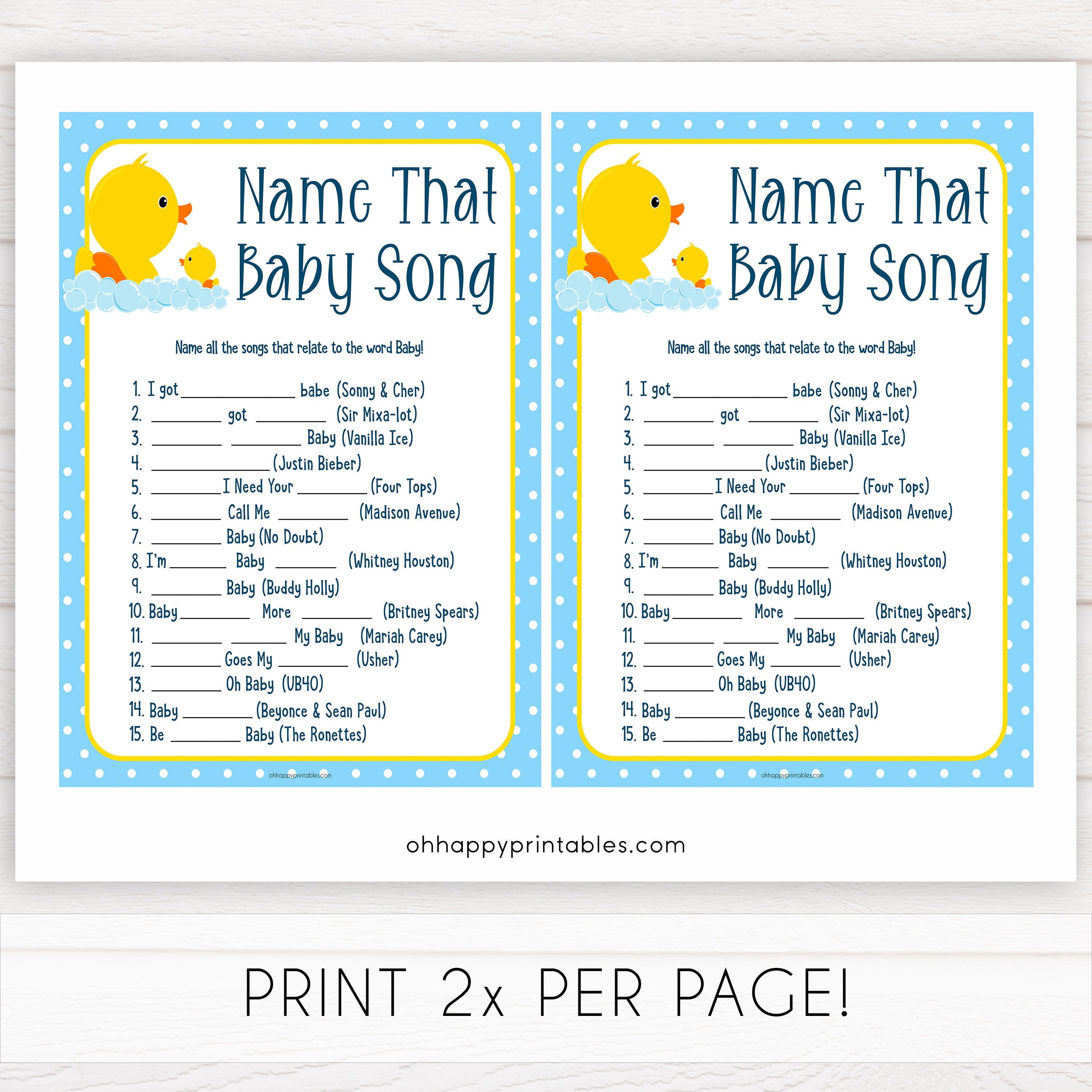 rubber ducky baby games, name that baby song baby game, printable baby games, baby shower games, rubber ducky baby theme, fun baby games, popular baby games