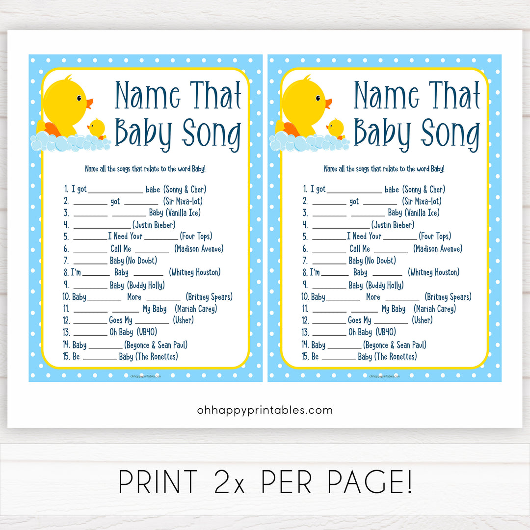 rubber ducky baby games, name that baby song baby game, printable baby games, baby shower games, rubber ducky baby theme, fun baby games, popular baby games
