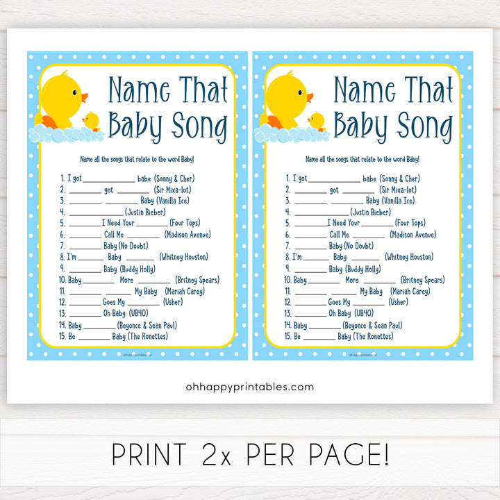 rubber ducky baby games, name that baby song baby game, printable baby games, baby shower games, rubber ducky baby theme, fun baby games, popular baby games