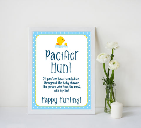 rubber ducky baby games, pacifier hunt baby game, printable baby games, baby shower games, rubber ducky baby theme, fun baby games, popular baby games