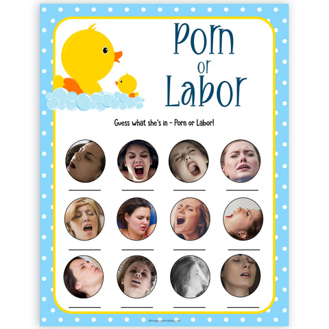 rubber ducky baby games, porn or labour, porn ir labor, sex face, labor or pornac baby game, printable baby games, baby shower games, rubber ducky baby theme, fun baby games, popular baby games