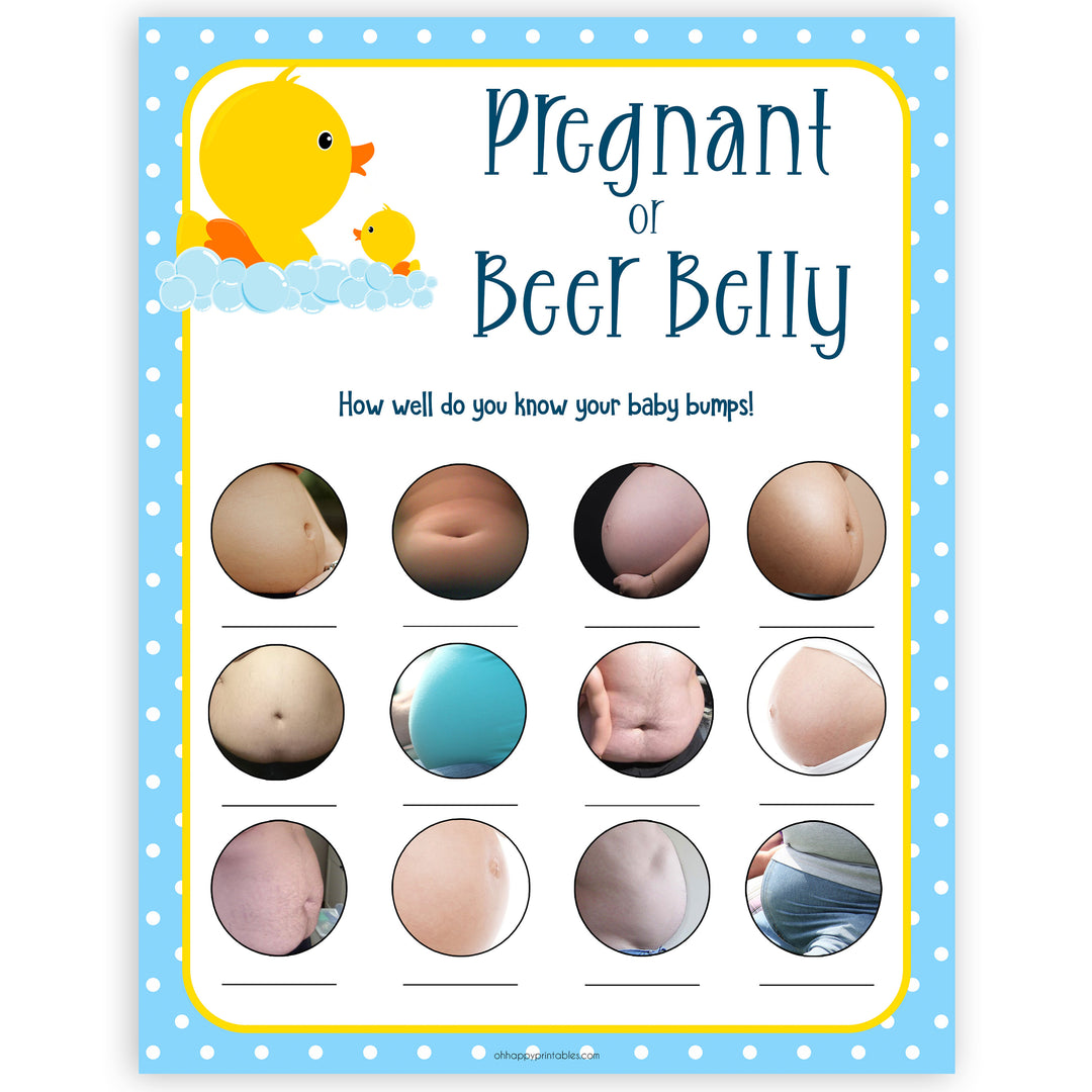 rubber ducky baby games, pregnant or beer belly baby game, printable baby games, baby shower games, rubber ducky baby theme, fun baby games, popular baby games