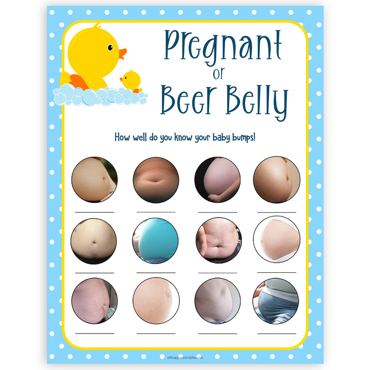 rubber ducky baby games, pregnant or beer belly baby game, printable baby games, baby shower games, rubber ducky baby theme, fun baby games, popular baby games