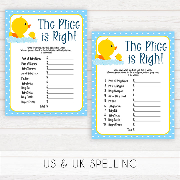 rubber ducky baby games, the price is right baby game, printable baby games, baby shower games, rubber ducky baby theme, fun baby games, popular baby games