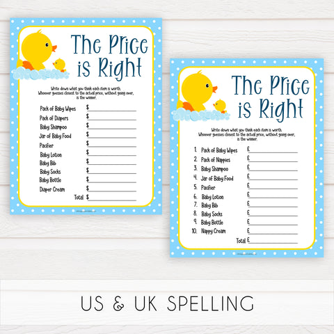 rubber ducky baby games, the price is right baby game, printable baby games, baby shower games, rubber ducky baby theme, fun baby games, popular baby games