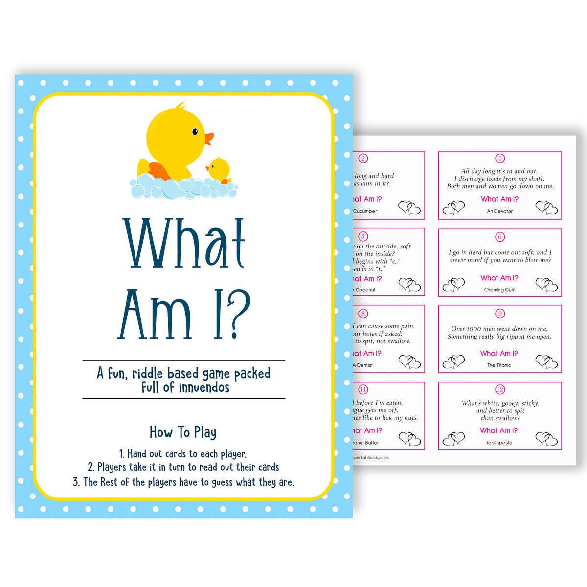 rubber ducky baby games, what am I baby game, printable baby games, baby shower games, rubber ducky baby theme, fun baby games, popular baby games