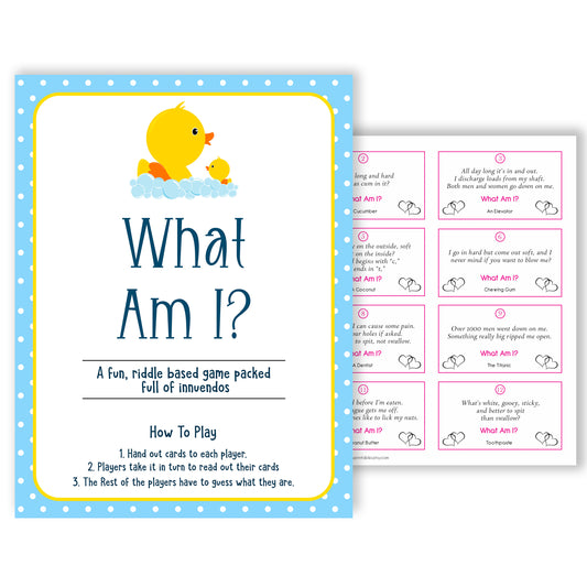 rubber ducky baby games, what am I baby game, printable baby games, baby shower games, rubber ducky baby theme, fun baby games, popular baby games