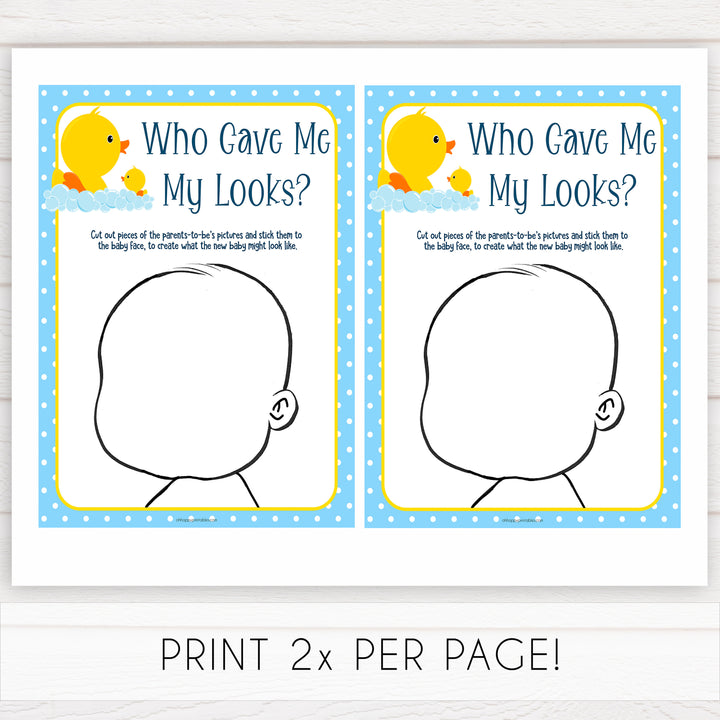 rubber ducky baby games, who gave me my looks, baby looks baby game, printable baby games, baby shower games, rubber ducky baby theme, fun baby games, popular baby games