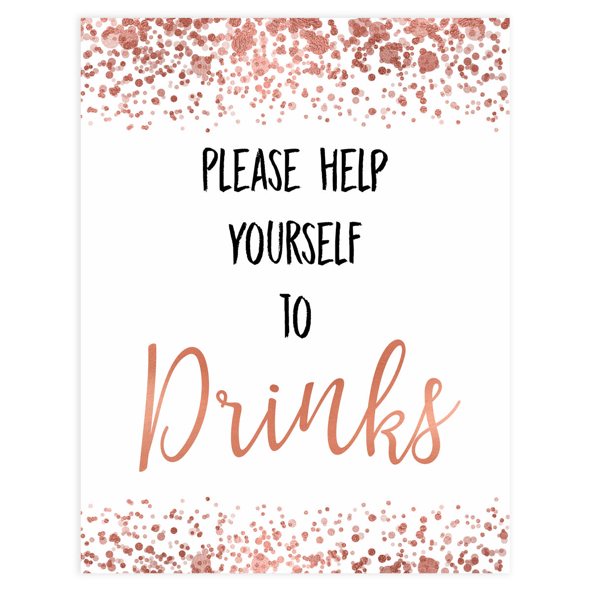 drinks baby signs, drink baby table signs, Rose gold baby decor, printable baby table signs, printable baby decor, rose gold table signs, fun baby signs, rose gold fun baby table signs