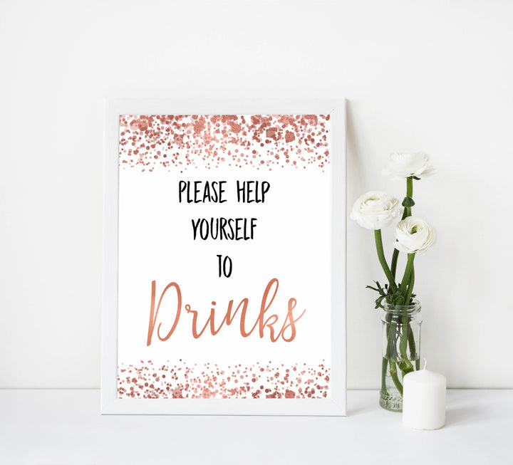 8 table signs, 8 printable baby table signs, Rose gold baby decor, printable baby table signs, printable baby decor, rose gold table signs, fun baby signs, rose gold fun baby table signs