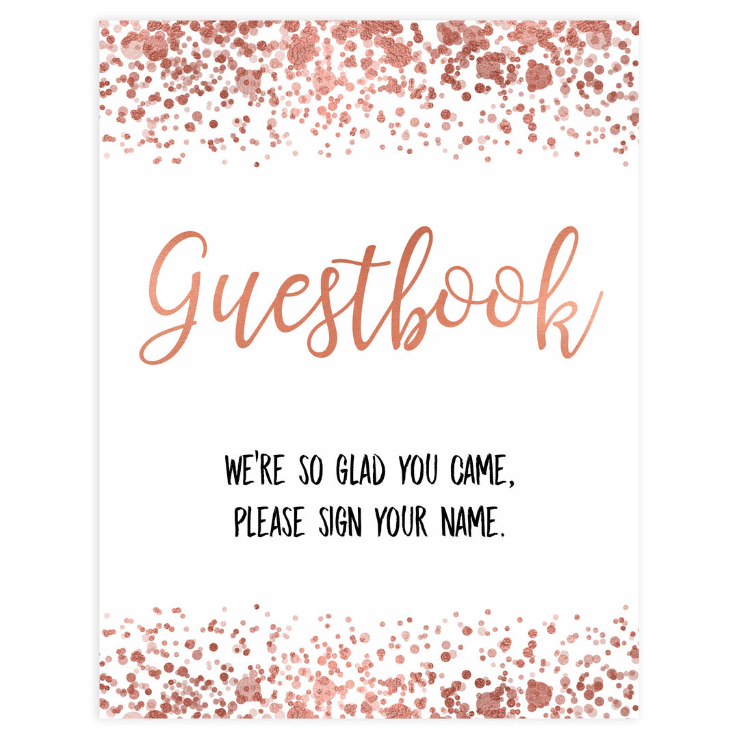 guestbook baby tables signs, guestbook baby signs, Rose gold baby decor, printable baby table signs, printable baby decor, rose gold table signs, fun baby signs, rose gold fun baby table signs
