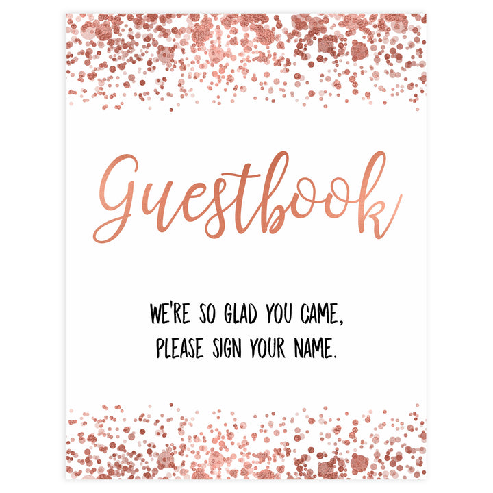 guestbook baby tables signs, guestbook baby signs, Rose gold baby decor, printable baby table signs, printable baby decor, rose gold table signs, fun baby signs, rose gold fun baby table signs