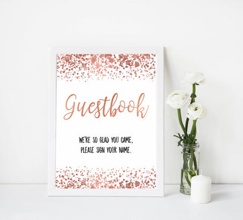 guestbook baby tables signs, guestbook baby signs, Rose gold baby decor, printable baby table signs, printable baby decor, rose gold table signs, fun baby signs, rose gold fun baby table signs