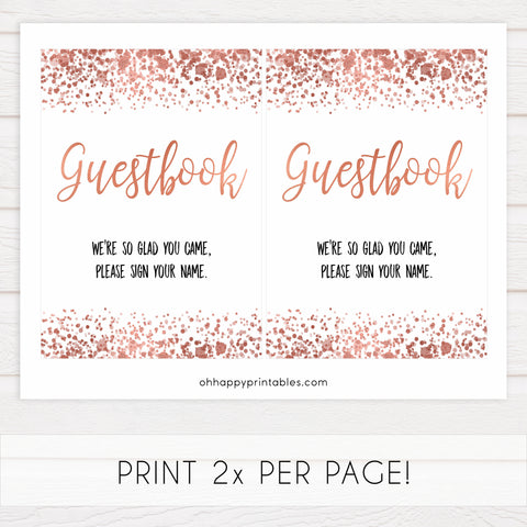 guestbook baby tables signs, guestbook baby signs, Rose gold baby decor, printable baby table signs, printable baby decor, rose gold table signs, fun baby signs, rose gold fun baby table signs
