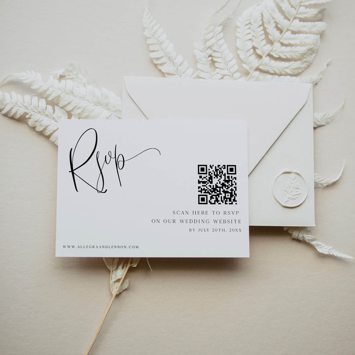 editable QR RSVP card, editable QR card, CALLIGRAPHY editable wedding invitation suite, editable wedding stationery, printable wedding stationery, modern wedding items, wedding save the dates