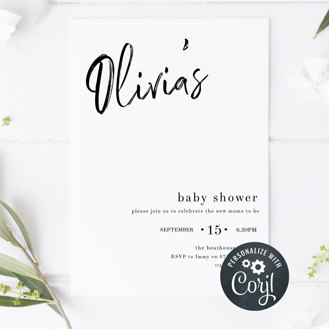 editable baby shower invitations, printable baby shower invitations, gender neutral baby shower invitations, fun baby shower invites, simple baby shower invitations