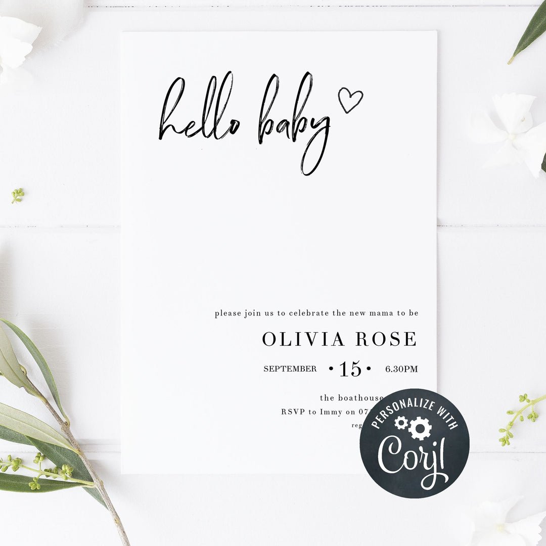 editable baby shower invitations, printable baby shower invitations, gender neutral baby shower invitations, fun baby shower invites, simple baby shower invitations