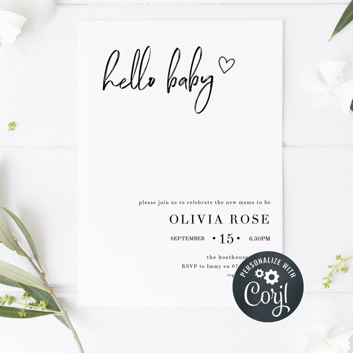 editable baby shower invitations, printable baby shower invitations, gender neutral baby shower invitations, fun baby shower invites, simple baby shower invitations