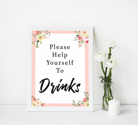 8 baby shower table signs, baby shower table decor, Spring floral baby decor, printable baby table signs, printable baby decor, floral table signs, fun baby signs, fun baby table signs