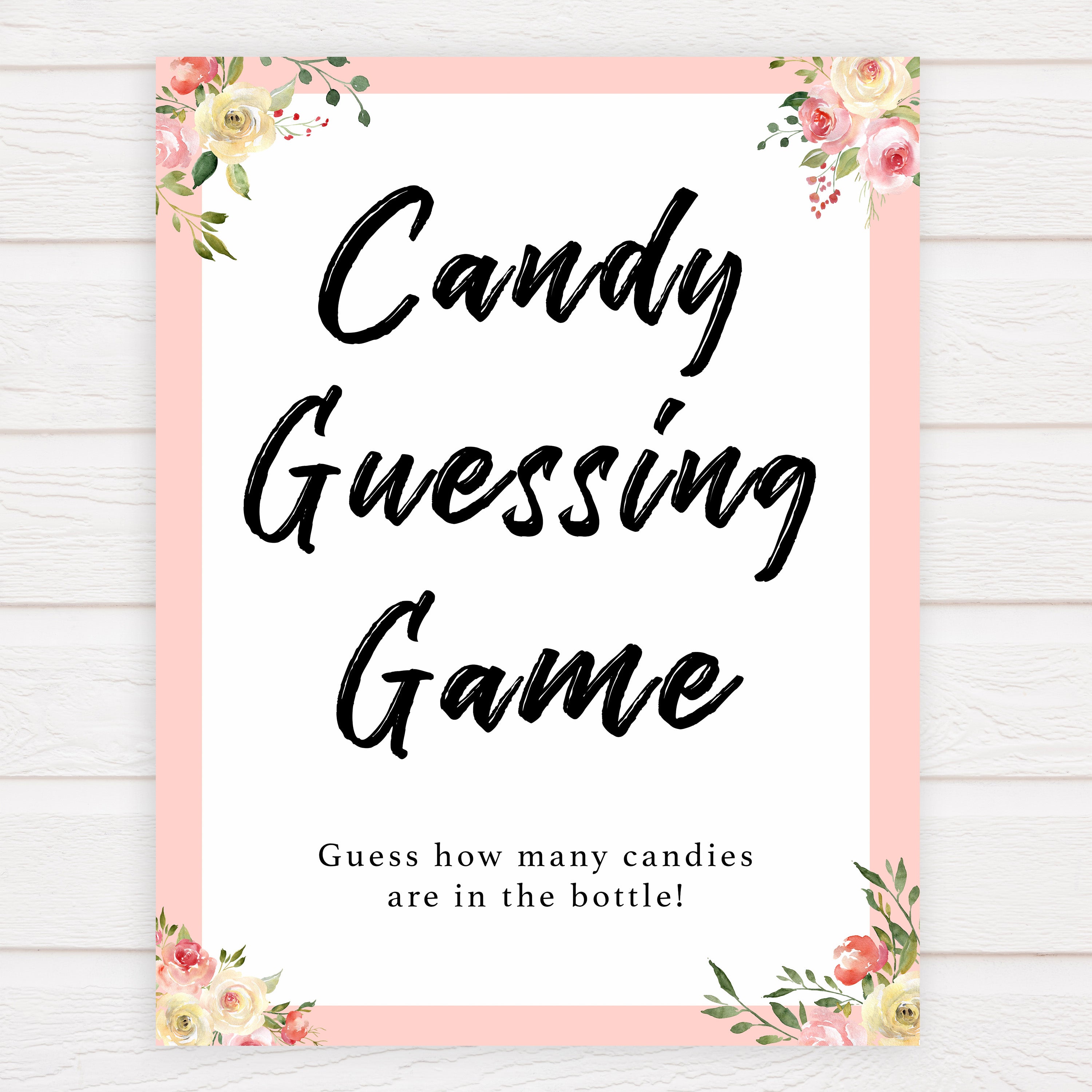 spring floral candy guessing game baby shower games, printable baby shower games, fun baby shower games, baby shower games, popular baby shower games