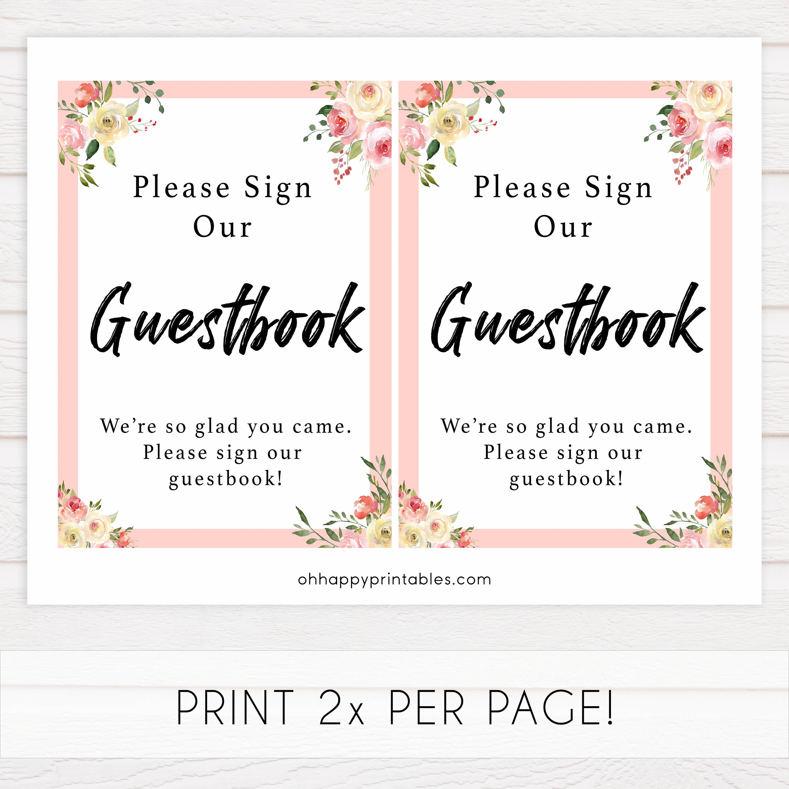 guestbook baby signs, guestbook baby table decor, Spring floral baby decor, printable baby table signs, printable baby decor, floral table signs, fun baby signs, fun baby table signs