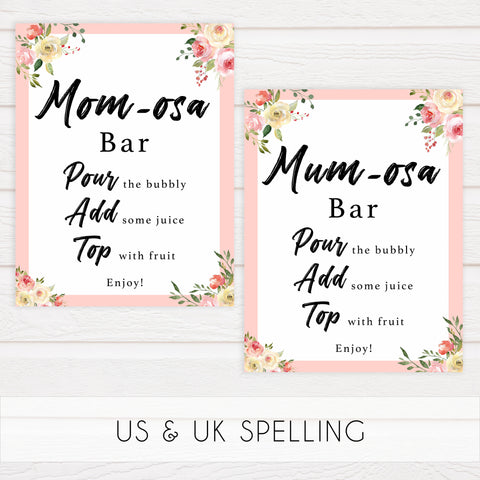 8 baby shower table signs, baby shower table decor, Spring floral baby decor, printable baby table signs, printable baby decor, floral table signs, fun baby signs, fun baby table signs