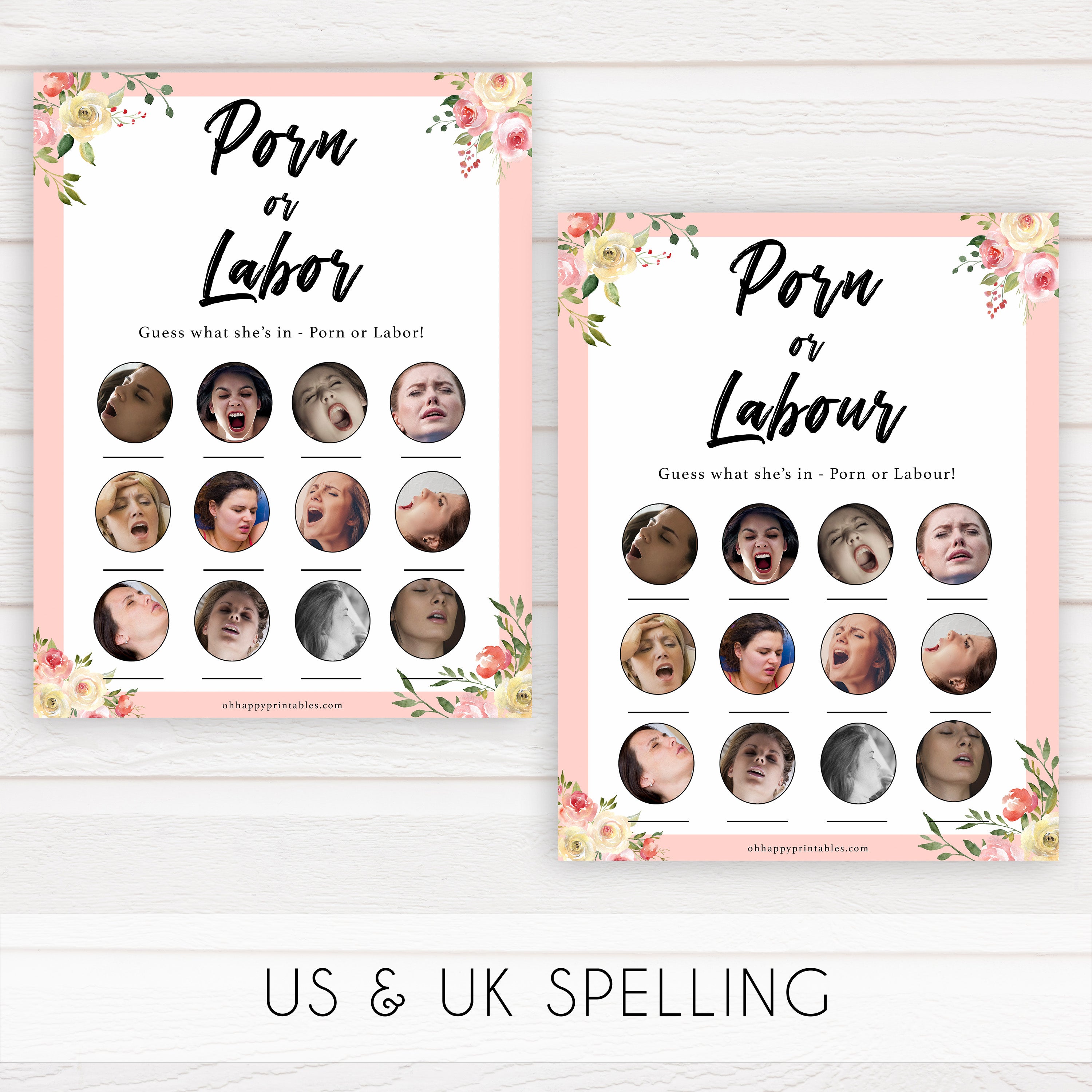 spring floral porn or labour baby shower games, printable baby shower games, fun baby shower games, baby shower games, popular baby shower games