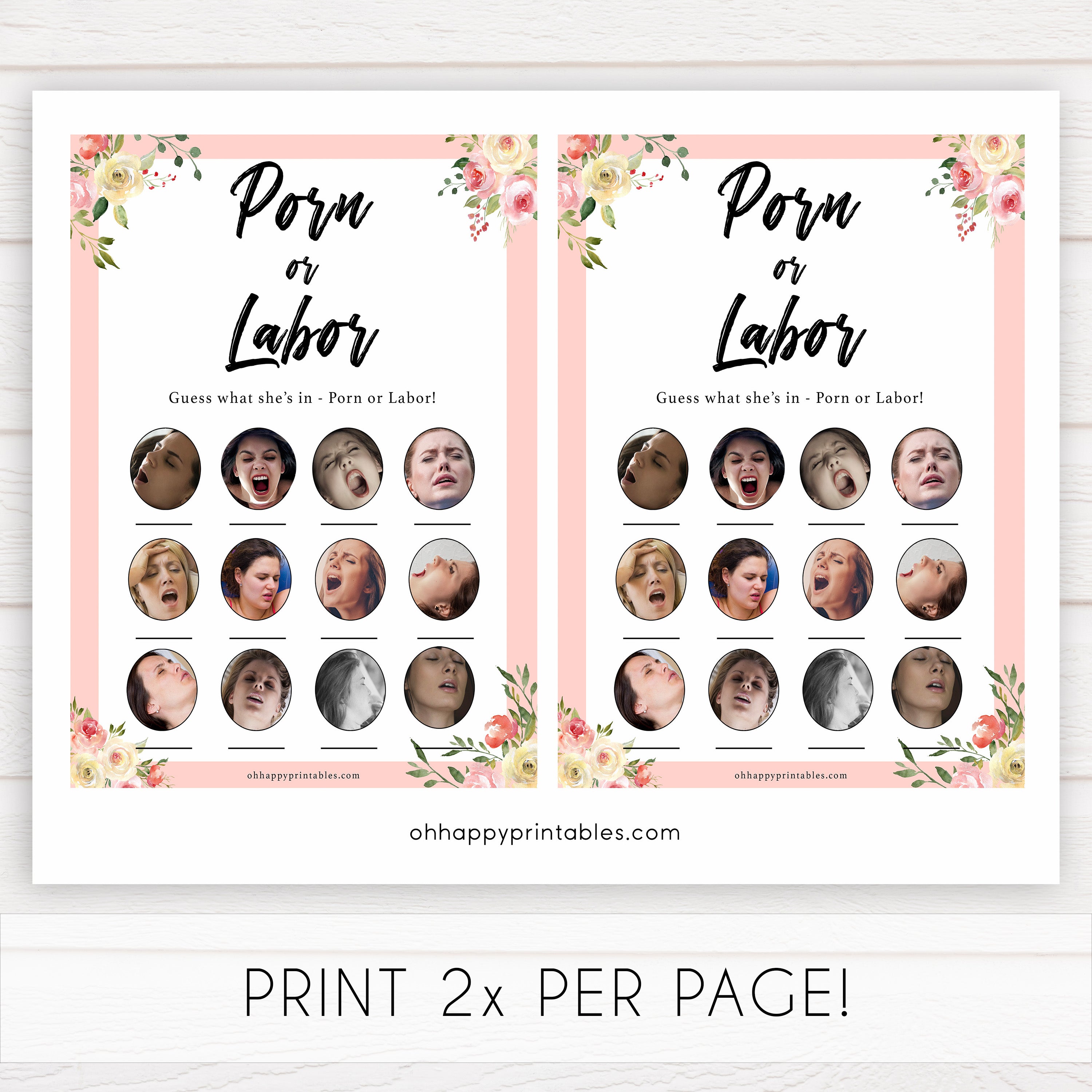 spring floral porn or labour baby shower games, printable baby shower games, fun baby shower games, baby shower games, popular baby shower games