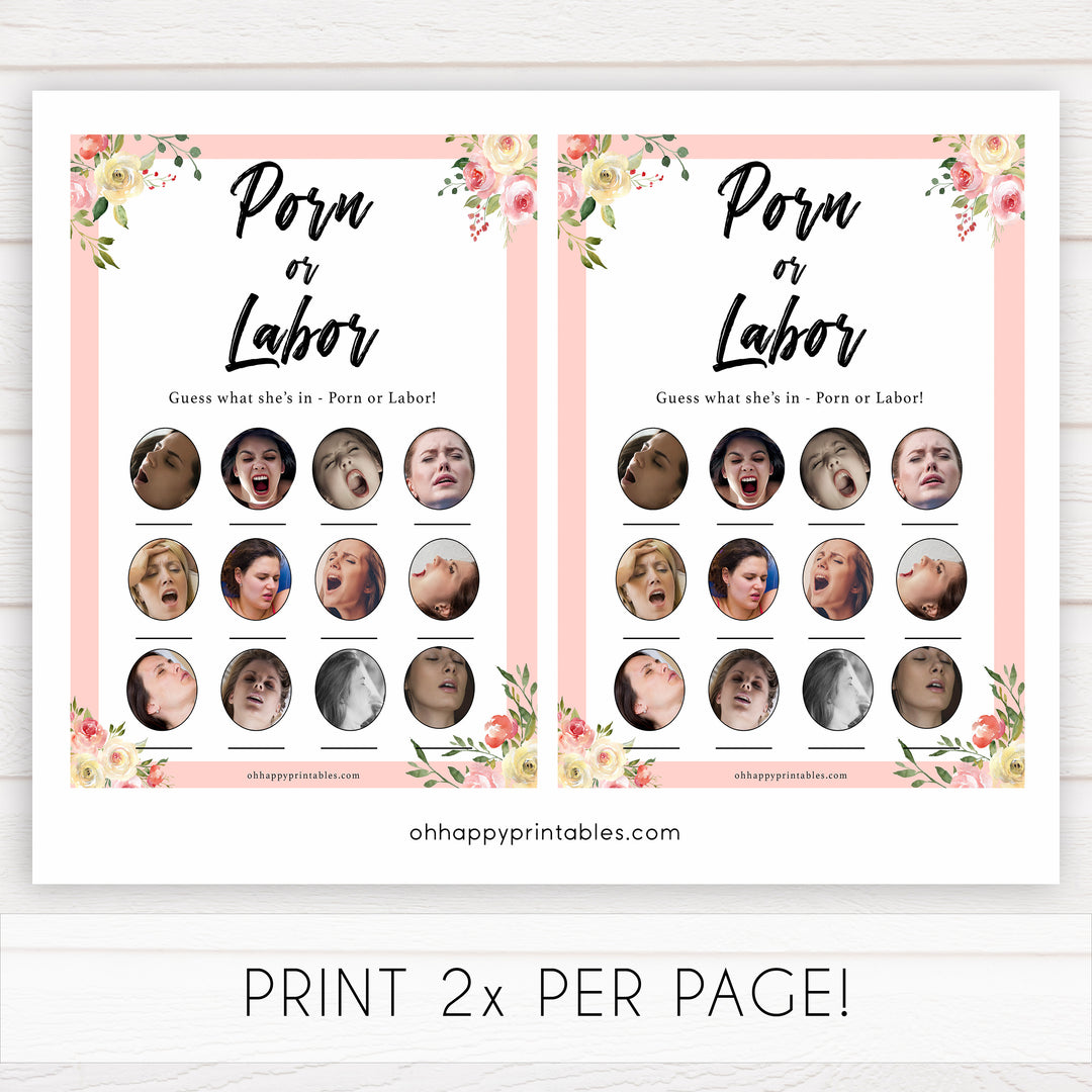 spring floral porn or labour baby shower games, printable baby shower games, fun baby shower games, baby shower games, popular baby shower games