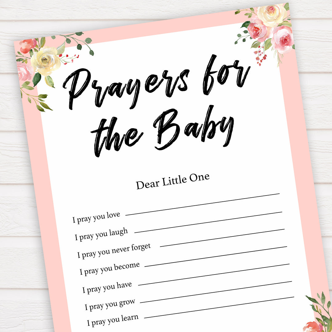spring floral prayers for the baby baby shower games, printable baby shower games, fun baby shower games, baby shower games, popular baby shower games