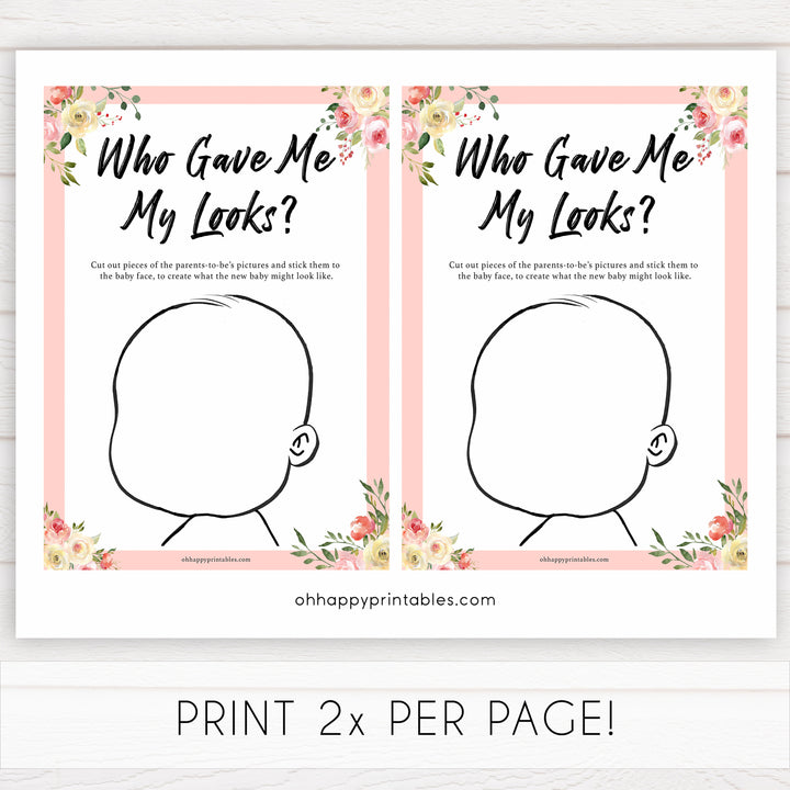spring floral gave me my looks baby shower games, printable baby shower games, fun baby shower games, baby shower games, popular baby shower games