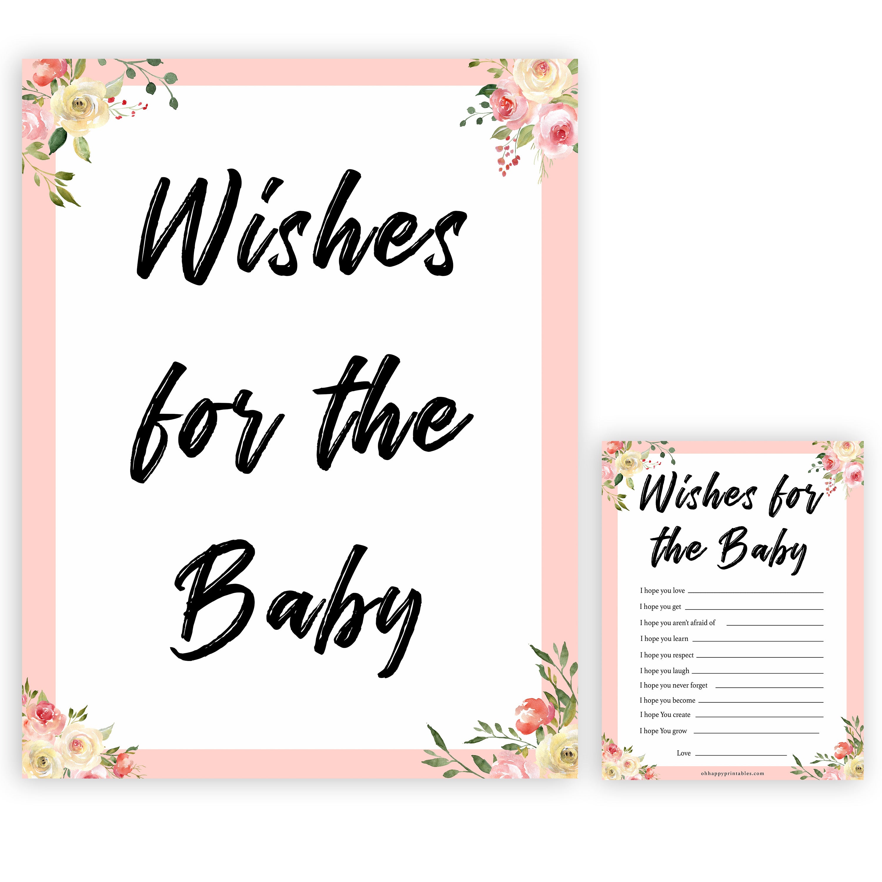 spring floral wishes for the baby baby shower games, printable baby shower games, fun baby shower games, baby shower games, popular baby shower games
