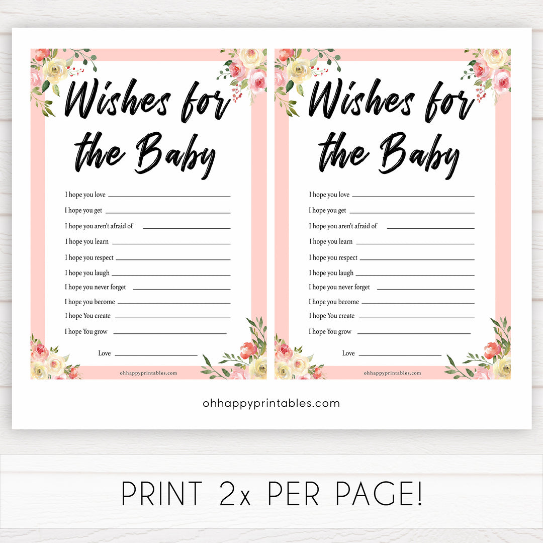 spring floral wishes for the baby baby shower games, printable baby shower games, fun baby shower games, baby shower games, popular baby shower games