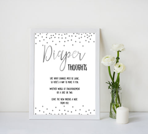 diaper thoughts game, late night diapers game, Printable baby shower games, baby silver glitter fun baby games, baby shower games, fun baby shower ideas, top baby shower ideas, silver glitter shower baby shower, friends baby shower ideas