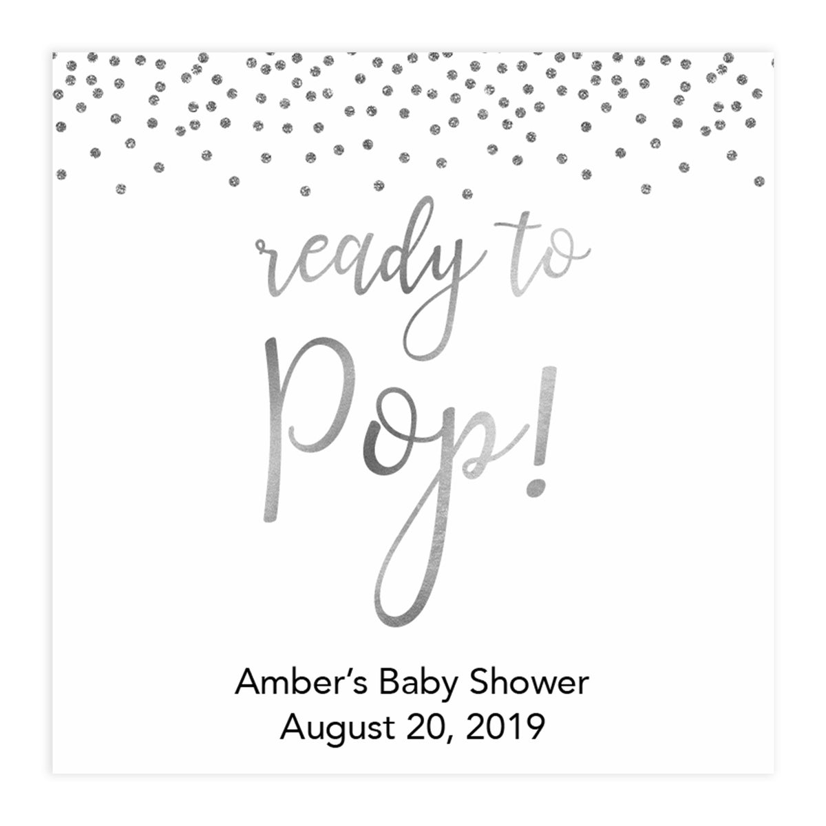 ready to pop tags, baby pop tags, Printable baby shower games, baby silver glitter fun baby games, baby shower games, fun baby shower ideas, top baby shower ideas, silver glitter shower baby shower, friends baby shower ideas