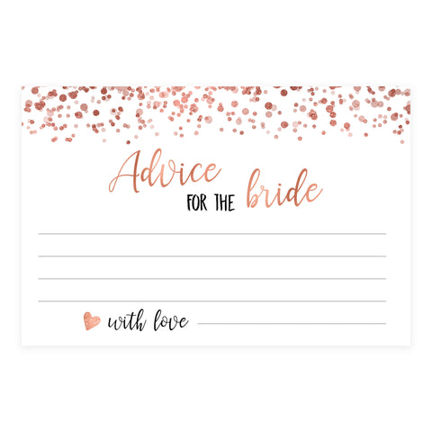 Advice for the Bride Cards - Rose Gold Foil