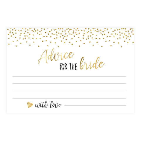 Advice for the Bride Cards - Gold Foil