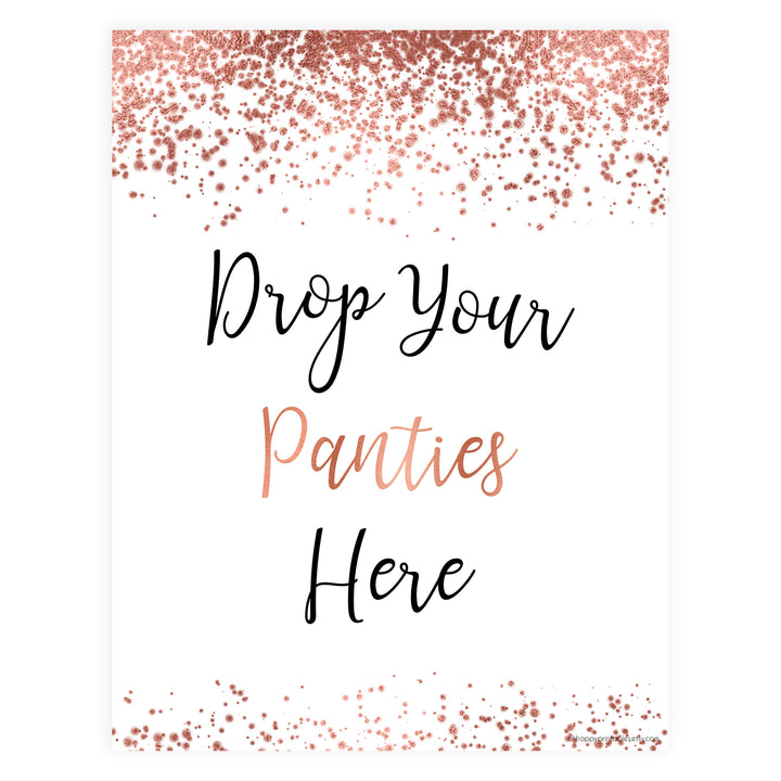 Drop your Panties Printable Game - Rose Gold