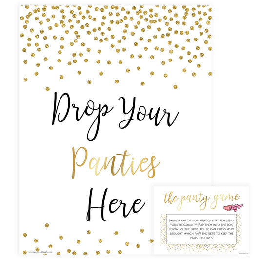 Drop Your Panties Game - Gold Foil