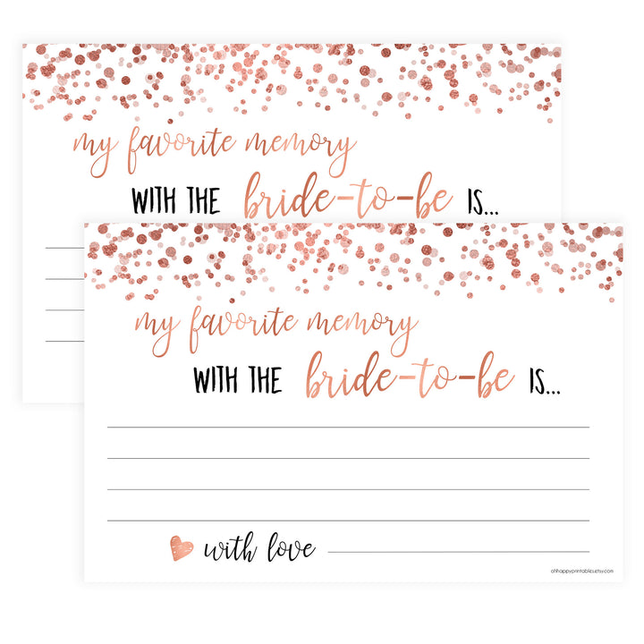 Favourite Memory with the Bride - Rose Gold Foil