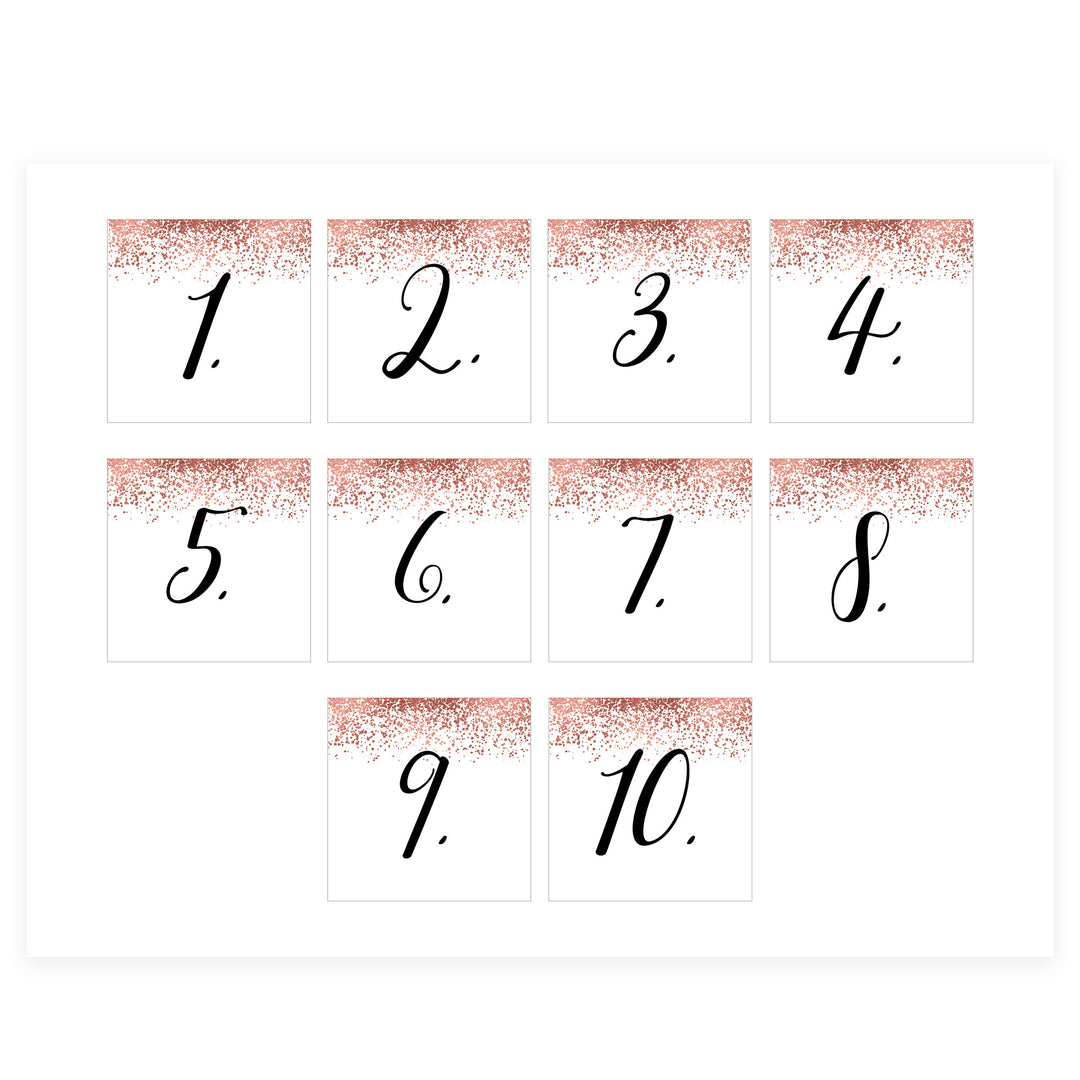 How Old was the Bride Game - Rose Gold Foil