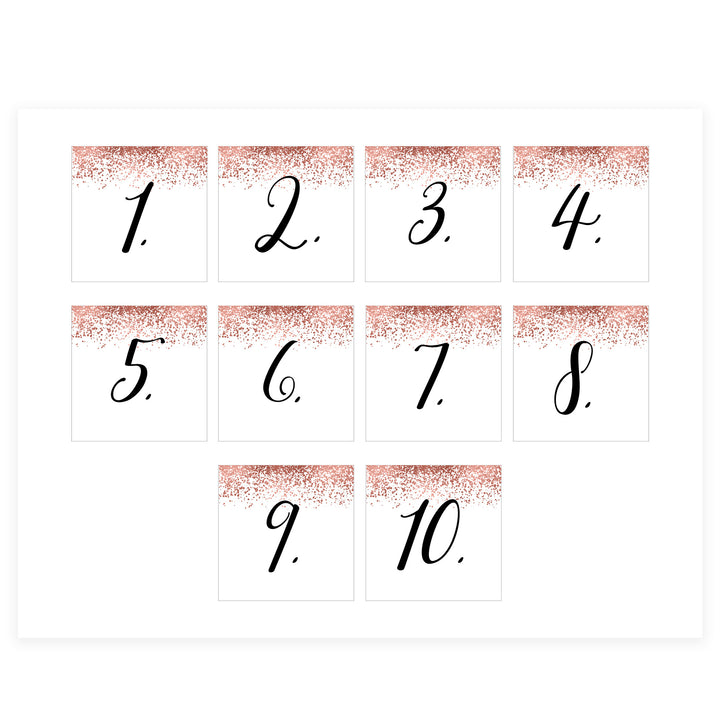 How Old was the Bride Game - Rose Gold Foil