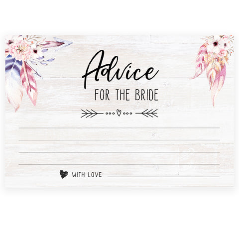 Advice for the Bride Cards - Boho