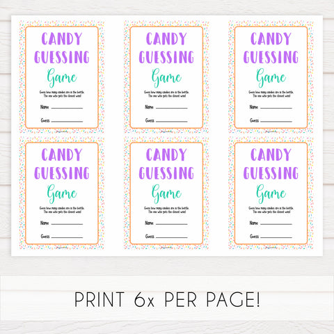 candy guessing game, Printable baby shower games, baby sprinkle fun baby games, baby shower games, fun baby shower ideas, top baby shower ideas, sprinkle shower baby shower, friends baby shower ideas
