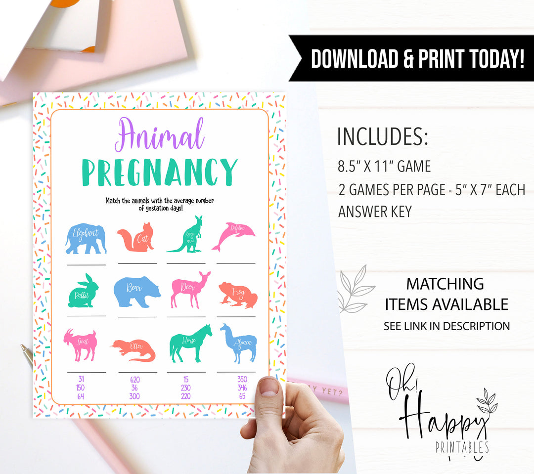 Baby sprinkle games, animal pregnancy game, printable baby games, baby shower games, baby spring theme, popular baby games, fun baby games, baby shower ideas
