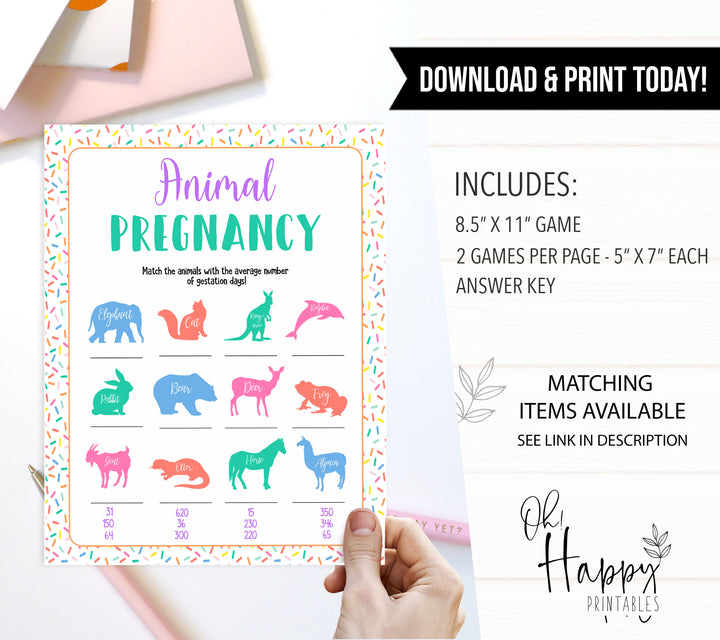 Baby sprinkle games, animal pregnancy game, printable baby games, baby shower games, baby spring theme, popular baby games, fun baby games, baby shower ideas
