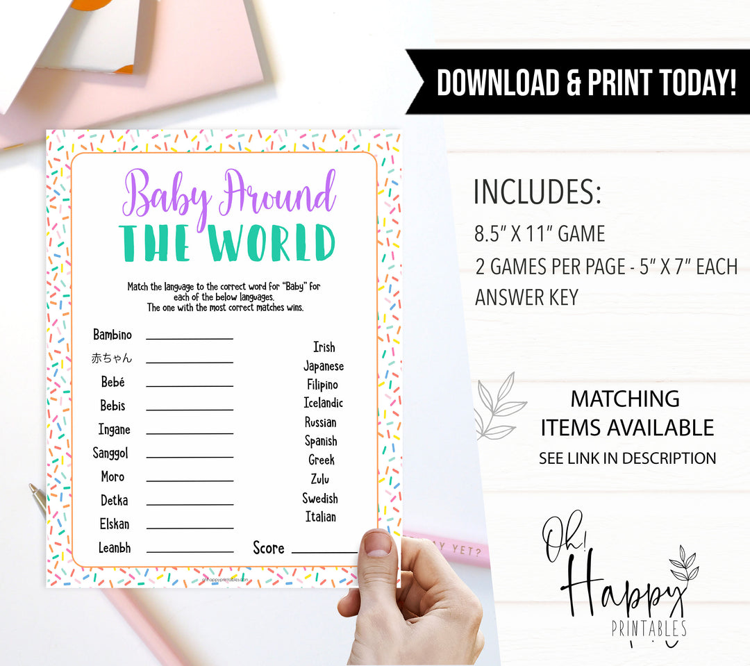 baby around the world game, Printable baby shower games, baby sprinkle fun baby games, baby shower games, fun baby shower ideas, top baby shower ideas, sprinkle shower baby shower, friends baby shower ideas